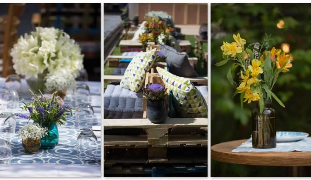 Back yard villa wedding